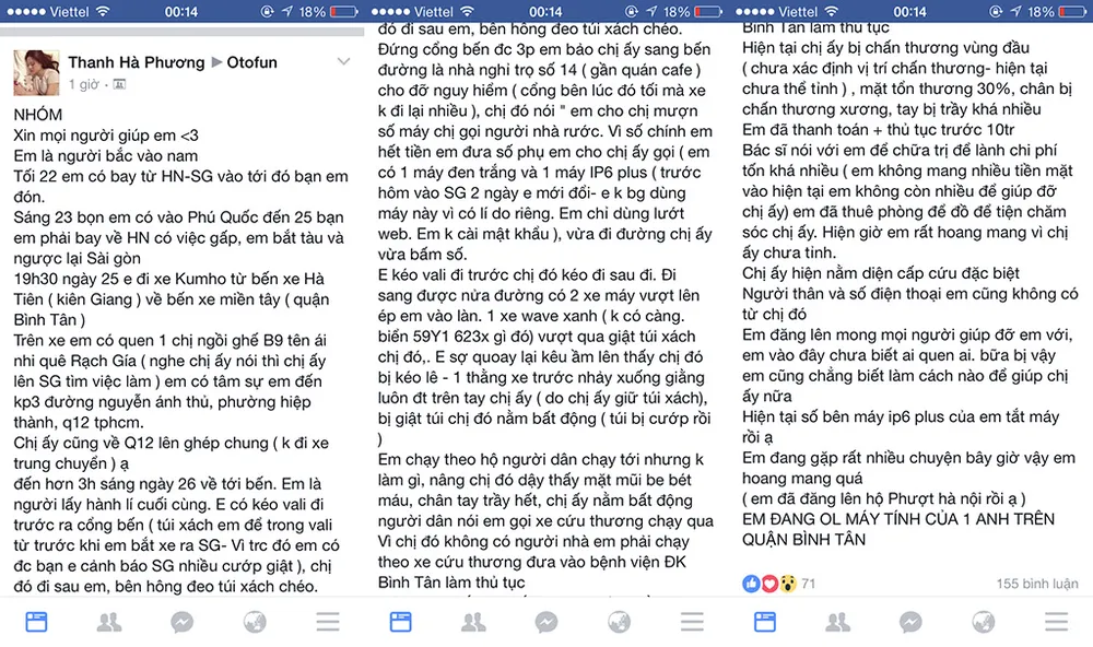 Facebooker đưa tin bạn bị cướp cầu cứu sự giúp đỡ ảnh 1